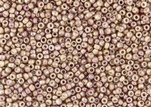 6/0 Toho Japanese Seed Beads - Beige Pink Marbled Opaque #1201