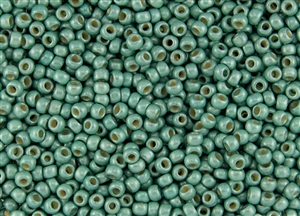 6/0 Toho Japanese Seed Beads - PermaFinish Teal Aqua Metallic Matte #PF561F
