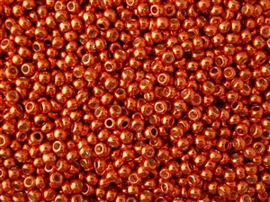 6/0 Toho Japanese Seed Beads - PermaFinish Burnt Orange Metallic #PF562