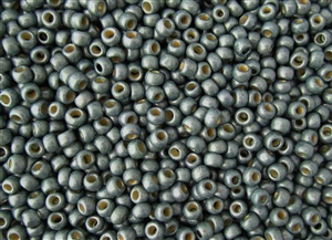 6/0 Toho Japanese Seed Beads - PermaFinish Silver Grey Metallic Matte #PF565F