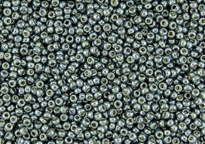 6/0 Toho Japanese Seed Beads - PermaFinish Sage Grey Metallic #PF577