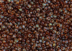 6/0 Toho Japanese Seed Beads - Hybrid Natural Picasso Transparent #Y301