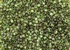 6/0 Toho Japanese Seed Beads - Hybrid Frosted Transparent Peridot Picasso #Y318F