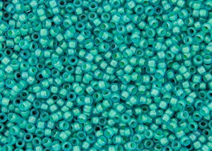 8/0 Toho Japanese Seed Beads - Aqua Transparent Mint Lined Matte #954F