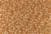 8/0 Toho Japanese Seed Beads - Pale Apricot Lined Light Topaz #955