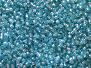 8/0 Toho Japanese Seed Beads - Aqua Opal Silver Lined #2117