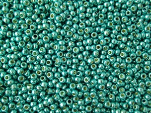 8/0 Toho Japanese Seed Beads - PermaFinish Turquoise Metallic #PF569