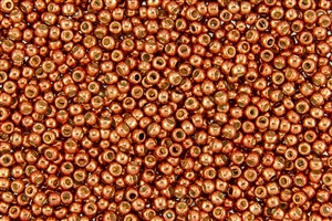 8/0 Toho Japanese Seed Beads - PermaFinish Burnt Copper Metallic #PF573