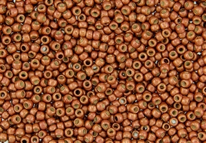 8/0 Toho Japanese Seed Beads - PermaFinish Burnt Copper Metallic Matte #PF573F