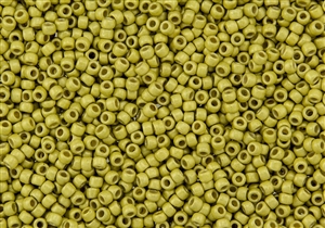 8/0 Toho Japanese Seed Beads - PermaFinish Lemon Gold Metallic Matte #PF590F