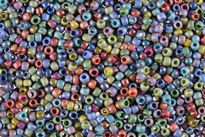 8/0 Toho Japanese Seed Beads - Semi Glazed Rainbow Mix #SG1