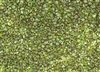 8/0 Toho Japanese Seed Beads - Hybrid Frosted Transparent Peridot Picasso #Y318F
