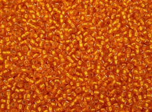 11/0 Toho Japanese Seed Beads - Hyacinth Orange Silver Lined #30B