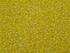 11/0 Toho Japanese Seed Beads - Transparent Lemon Rainbow #175