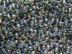 11/0 Toho Japanese Seed Beads - Black Diamond Transparent Rainbow #176