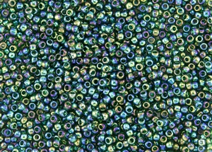 11/0 Toho Japanese Seed Beads - Emerald Transparent Rainbow #179