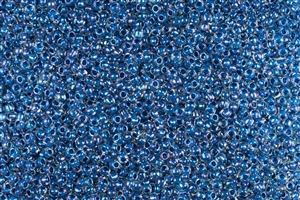 11/0 Toho Japanese Seed Beads - Dark Capri Blue Lined Crystal Rainbow #193