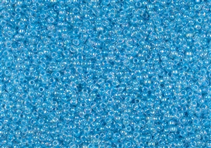 11/0 Toho Japanese Seed Beads - Aqua Lined Crystal Rainbow #781