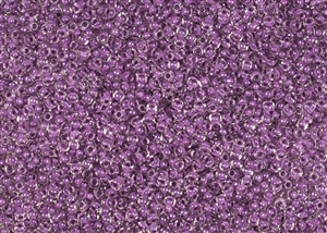 11/0 Toho Japanese Seed Beads - Purple Lined Crystal #935