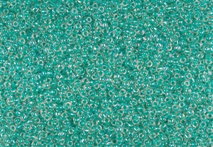 11/0 Toho Japanese Seed Beads - Sea Foam Green Lined Aqua Rainbow #1832
