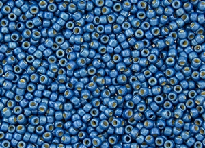 11/0 Toho Japanese Seed Beads - PermaFinish Electric Blue Metallic Matte #PF583F