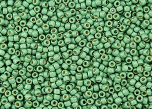 11/0 Toho Japanese Seed Beads - PermaFinish Spearmint Metallic Matte #PF588F