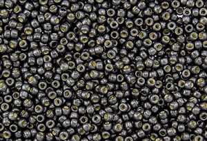 11/0 Toho Japanese Seed Beads - PermaFinish Meteorite Grey Metallic Matte #PF595F