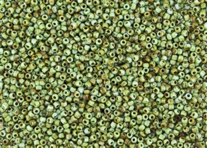 11/0 Toho Japanese Seed Beads - Hybrid Frosted Opaque Cornflower Picasso #Y309F