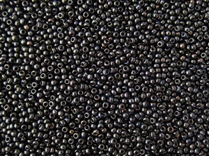 11/0 Toho Japanese Seed Beads - Hybrid Antiqued Metallic Black #Y503 *LAST PARTIAL TUBE* 17.66 grams Discontinued