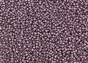 11/0 Toho Japanese Seed Beads - Hybrid Frosted Opaque Luster Lilac Y507F