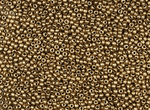 11/0 Toho Japanese Seed Beads - Matte Metallic Flax #Y603