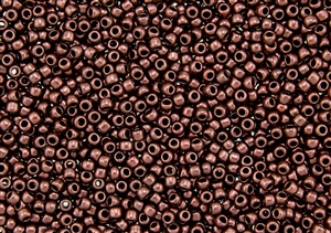 11/0 Toho Japanese Seed Beads - Hybrid Metallic Satin Red Copper #Y911 LAST PARTIAL TUBE 21.63grams