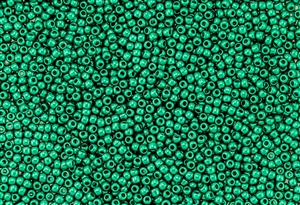 11/0 Toho Japanese Seed Beads - Hybrid ColorTrends Metallic Satin Green Lush Meadow #YPS0016