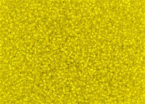 15/0 Toho Japanese Seed Beads - Yellow / Lemon Silver Lined Square Hole #32SH