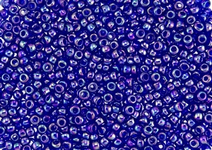 15/0 Toho Japanese Seed Beads - Dark Sapphire Transparent Rainbow #87