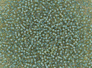 15/0 Toho Japanese Seed Beads - Sea Foam Lined Topaz #952