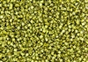11/0 Triangle Toho Seed Beads - Hybrid Sour Green Apple Picasso #Y310