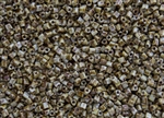 11/0 Triangle Toho Seed Beads - Hybrid Grey Picasso Opaque #Y312