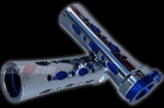 sixty61 grips chrome/blue rounded diamond cut-out