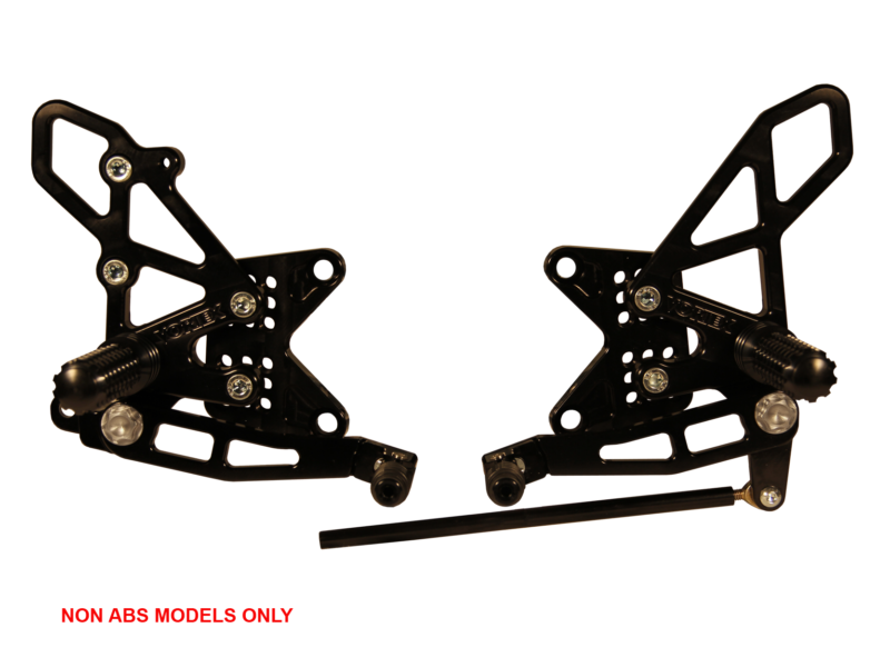 Vortex Rearsets Black Kawasaki ZX-10R ZX1000 2011-2015 RS411K