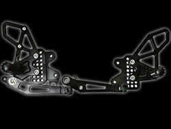 Vortex Rearsets Black Suzuki GSX-R 1000 2009-2015 RS572K