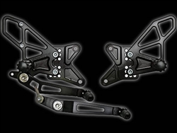 Vortex Rearsets Black Yamaha YZF-R1 2009-2014 RS681K
