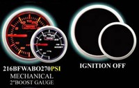 ProSport Amber/White Mechanical Boost Gauge (mechanical) -  52mm