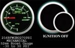 ProSport Green/White Mechanical Boost Gauge  -  52mm