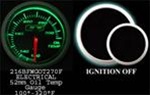 ProSport Green/White Electronic Oil Temperature Gauge - 52mm