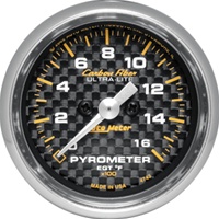 Autometer Carbon Fiber Pyrometer (EGT) Gauge