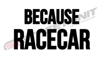 Because Racecar Vinyl Decal