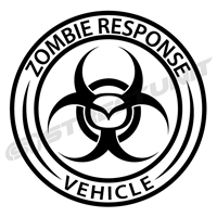 Zombie Response Vehicle Vinyl Decal