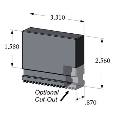 UVB-200 Monoblock Soft Jaw (Set of 3)