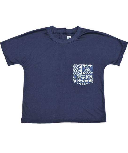 Front entry stretchy polycotton knit back-open tees in navy, charcoal, and black with a print pocket in 3 designs, blue batik, jewels, blue galaxy. Back open! Excellent post surgery, or for those with immobile or weak arms - Adaptive Wheelchair Clothing
